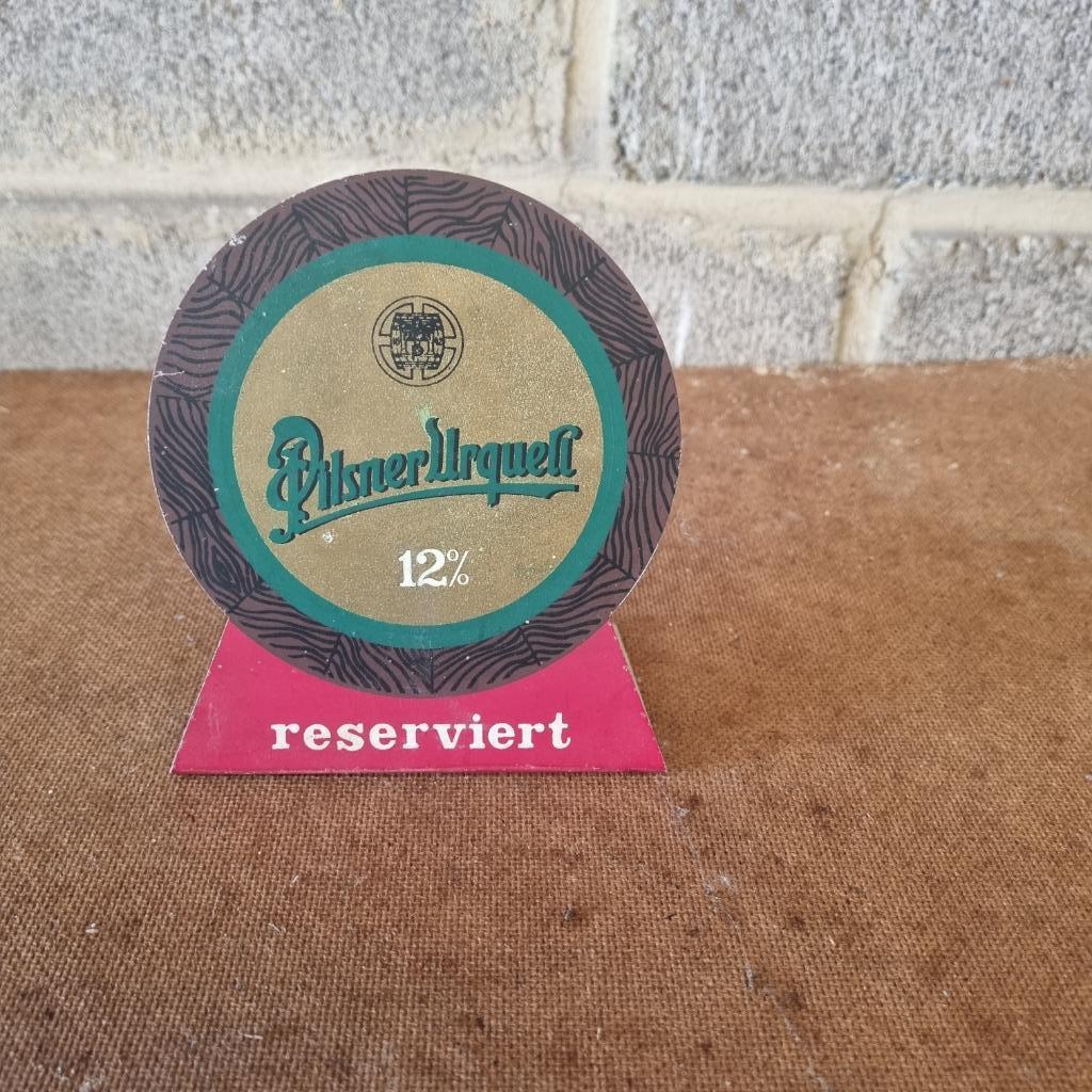 Publicité de table Pilsner Urquell, Verzamelen, Ophalen of Verzenden, Gebruikt, Reclamebord, Plaat of Schild, Overige merken