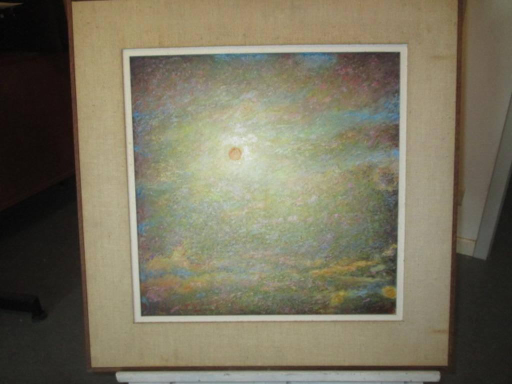 Peinture « Soleil derrière les nuages », Antiquités & Art, Art | Peinture | Classique, Enlèvement ou Envoi