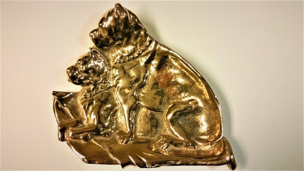 Brons beeld Boxers/Rottweilers, Buldogs, Mopshonden., Ophalen of Verzenden, Brons