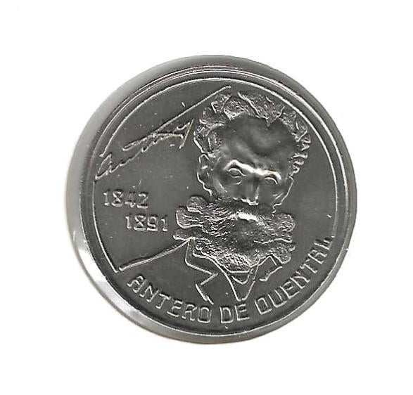 Azoren, 100 Escudos 1991, Poet Antero de Quental., Ophalen of Verzenden, Overige landen, Losse munt
