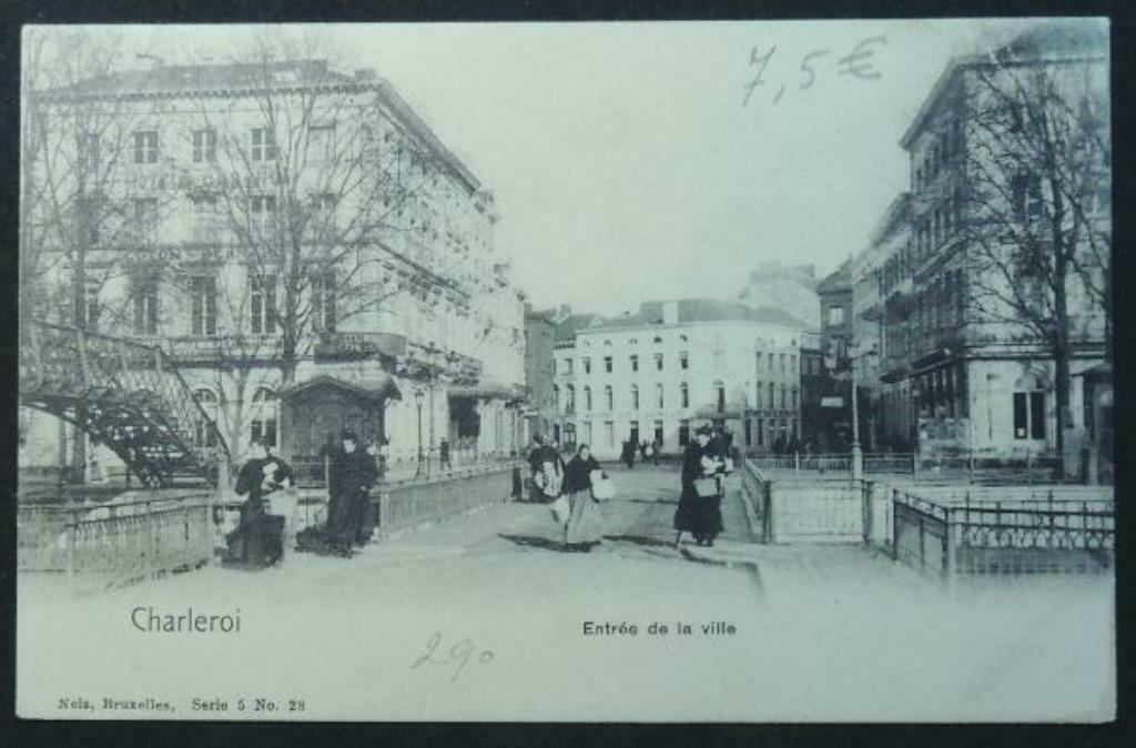 Carte Postale Charleroi – Entrée de la Ville, Ophalen of Verzenden, Voor 1920, Gelopen, Henegouwen