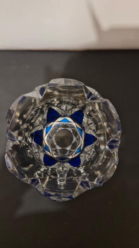 Val Saint-Lambert - Vase art déco signé bleu cobalt -, Enlèvement ou Envoi