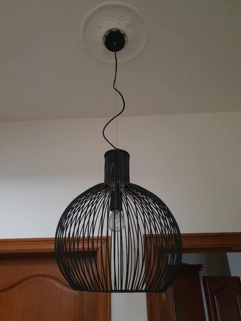 Zwarte hanglamp (aureole), Enlèvement, Comme neuf, Métal