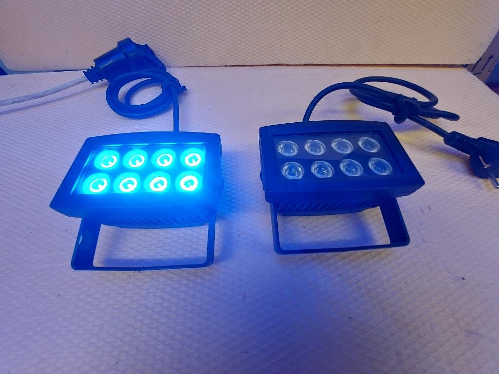 LightmaXX ARC 8x 1W LED Flood IP65 Blue, Musique & Instruments, Lumières & Lasers, Enlèvement ou Envoi, Utilisé