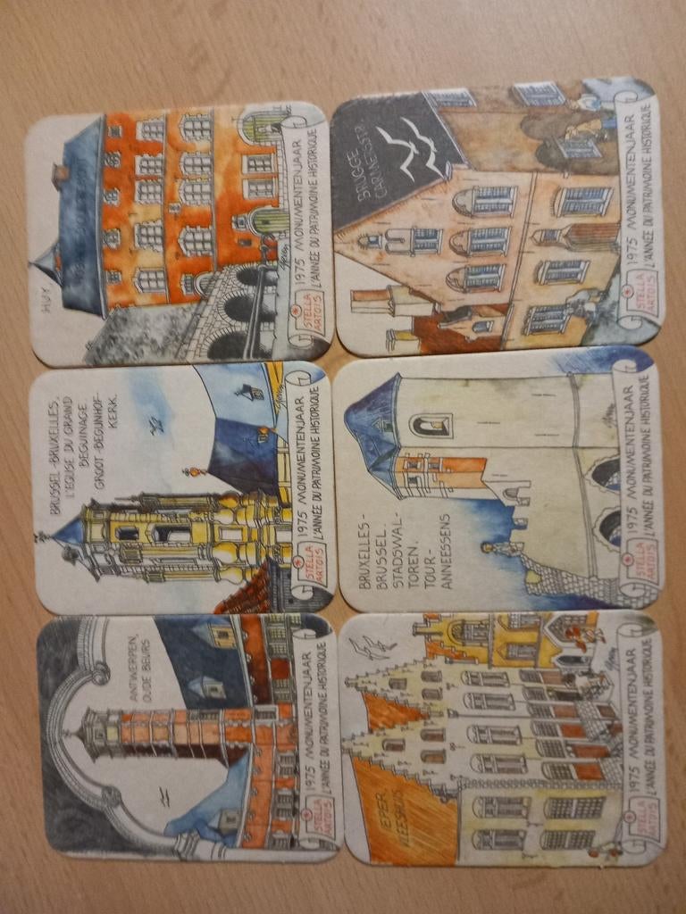 Bierviltjes Stella Artois, monumentale gebouwen (46), Ophalen of Verzenden, Zo goed als nieuw, Stella Artois