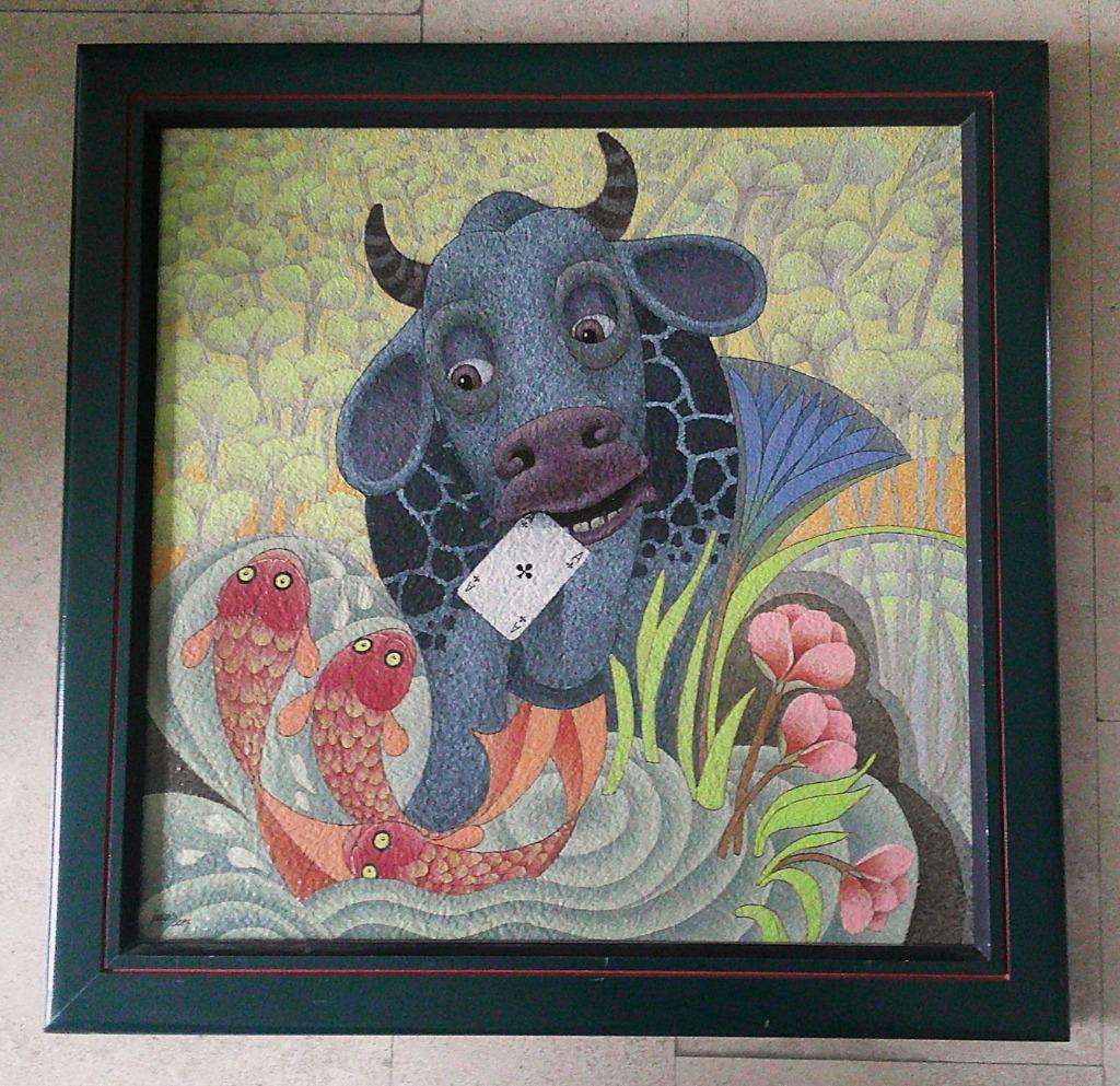 Symboliek - Klaver aas - Lente ca.1990 - Jacco Boeg, Antiek en Kunst, Kunst | Schilderijen | Klassiek, Ophalen of Verzenden