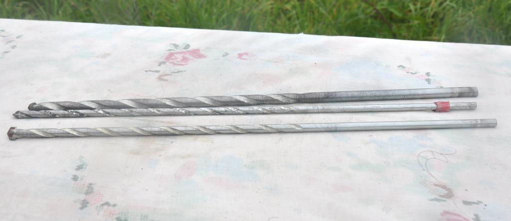 3 longues mèches foret a beton, Enlèvement ou Envoi, Utilisé, Outillage ou Accessoires