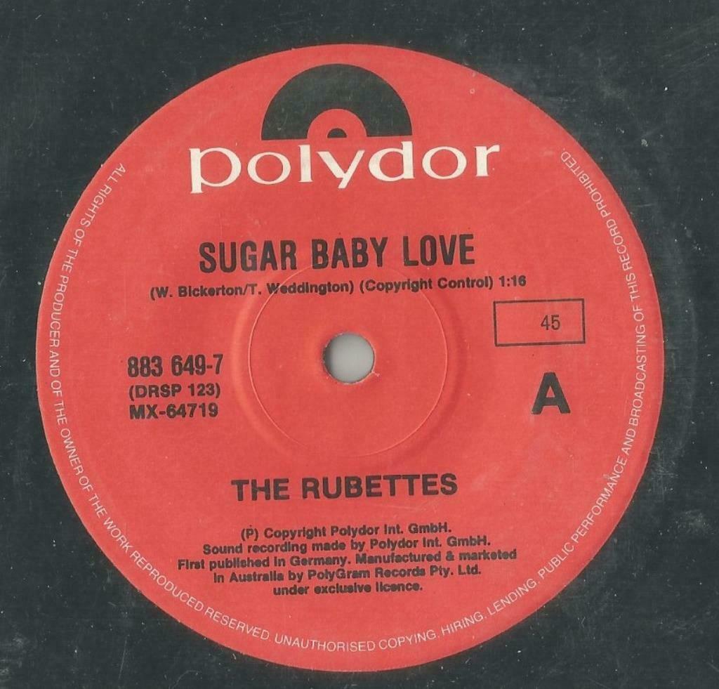 The Rubettes – Sugar baby love / Climax – Single, Enlèvement ou Envoi, Utilisé, Pop