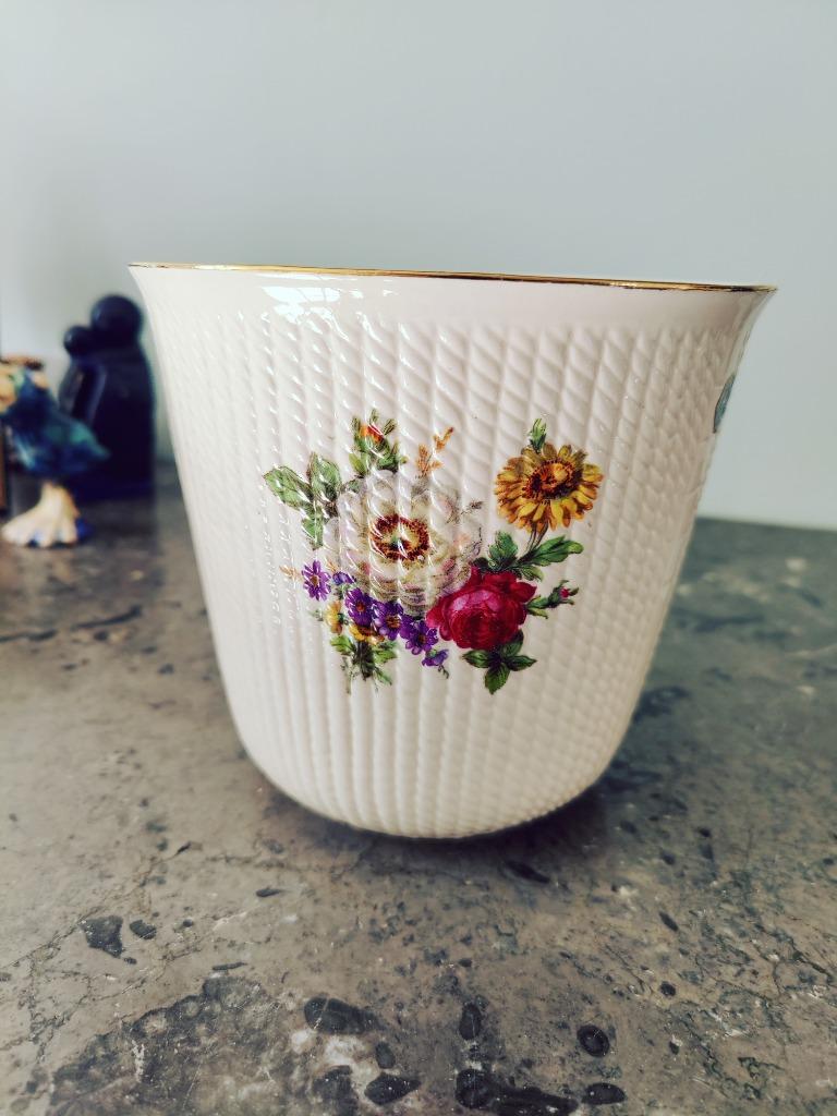 Vintage Keralux Bloempot – Boch Frères Belgium, Ophalen of Verzenden