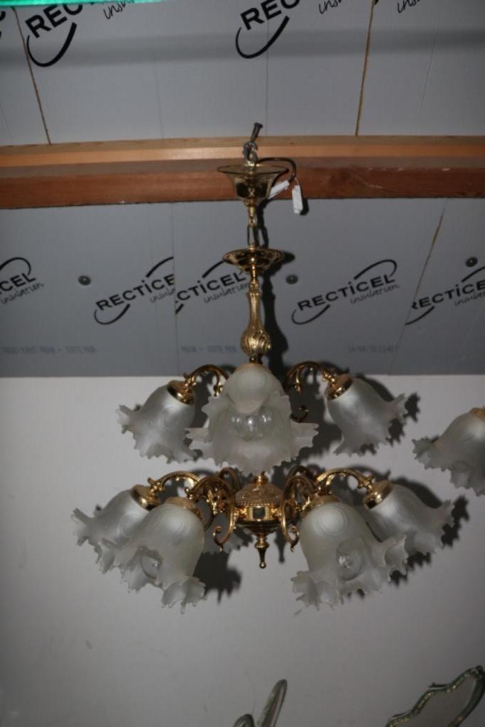 Vintage luster, Huis en Inrichting, Ophalen, Gebruikt, Glas