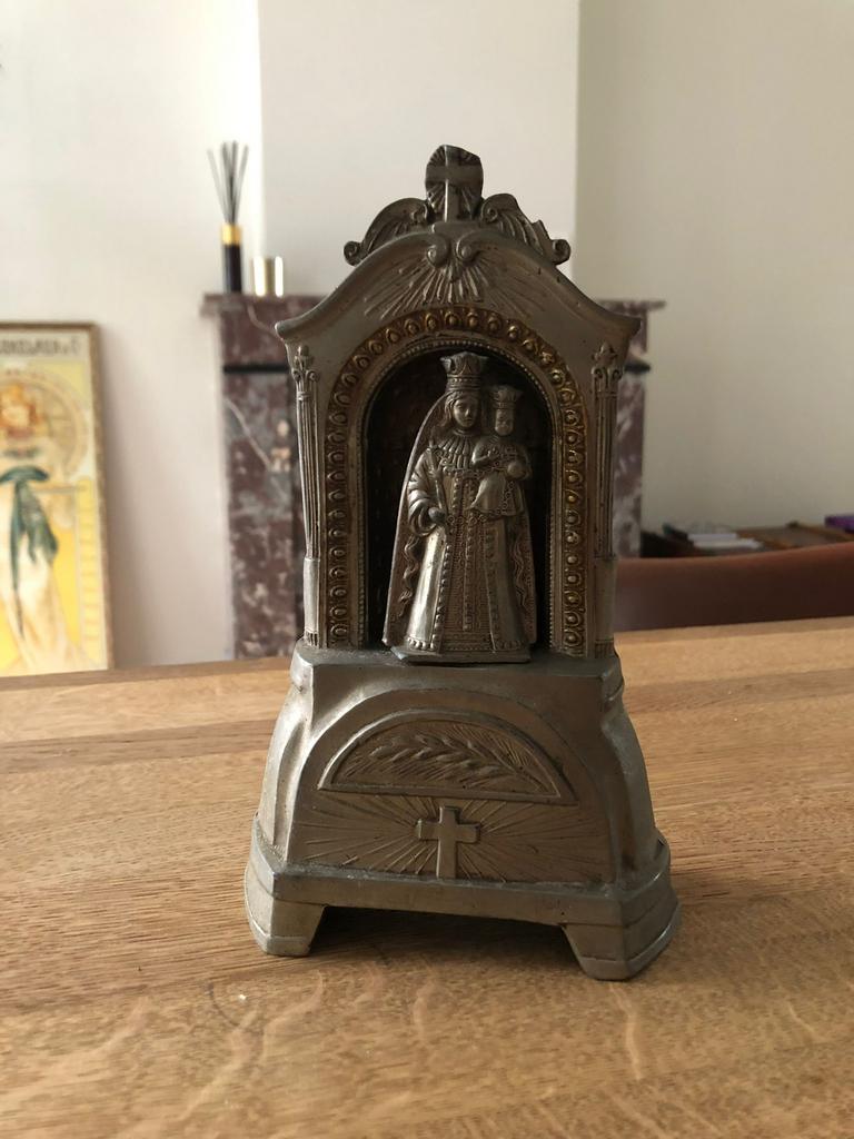 Antiek tinnen Mariabeeldje, Antiek en Kunst, Ophalen
