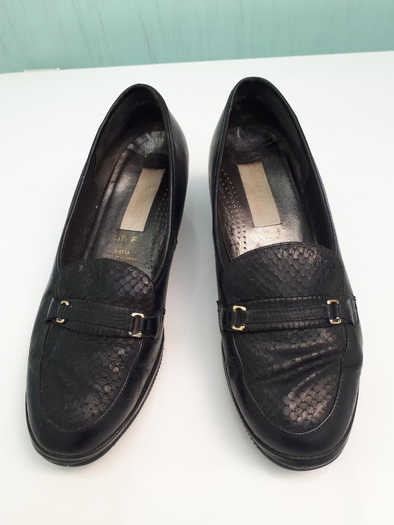 zwarte lederen comfort dames schoenen maat 5,5 (= 38,5), Kleding | Dames, Schoenen, Ophalen of Verzenden