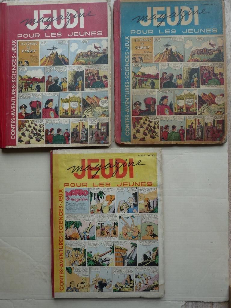 Lot - Magazines Zorro et Jeudi-magazines - 1946/1947, Boeken, Stripverhalen, Ophalen of Verzenden, Gelezen