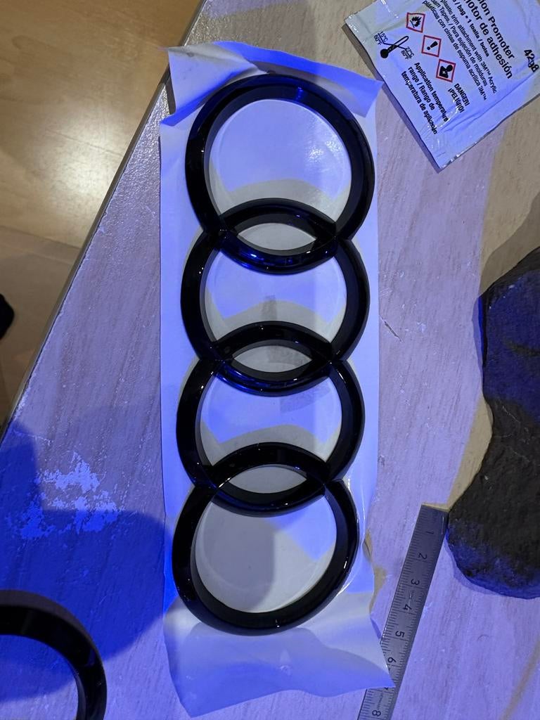 Origineel Audi logo glas zwart curve, Ophalen of Verzenden