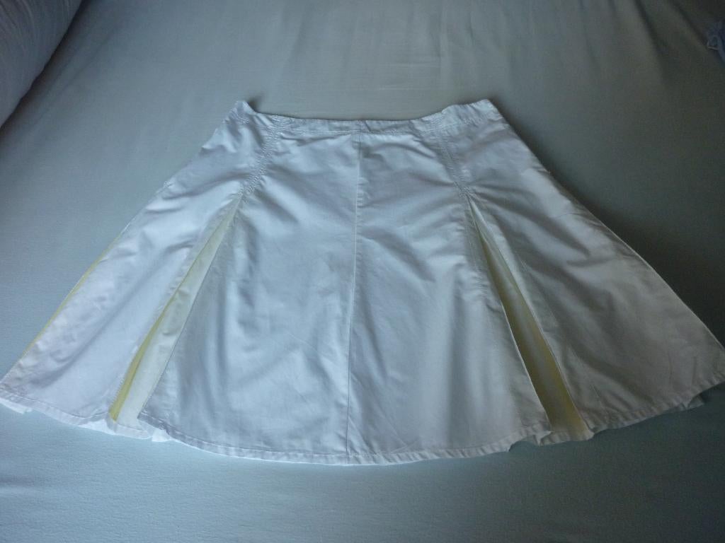 Godetrok Turnover, Kleding | Dames, Wit, Maat 42/44 (L), Zo goed als nieuw, Onder de knie