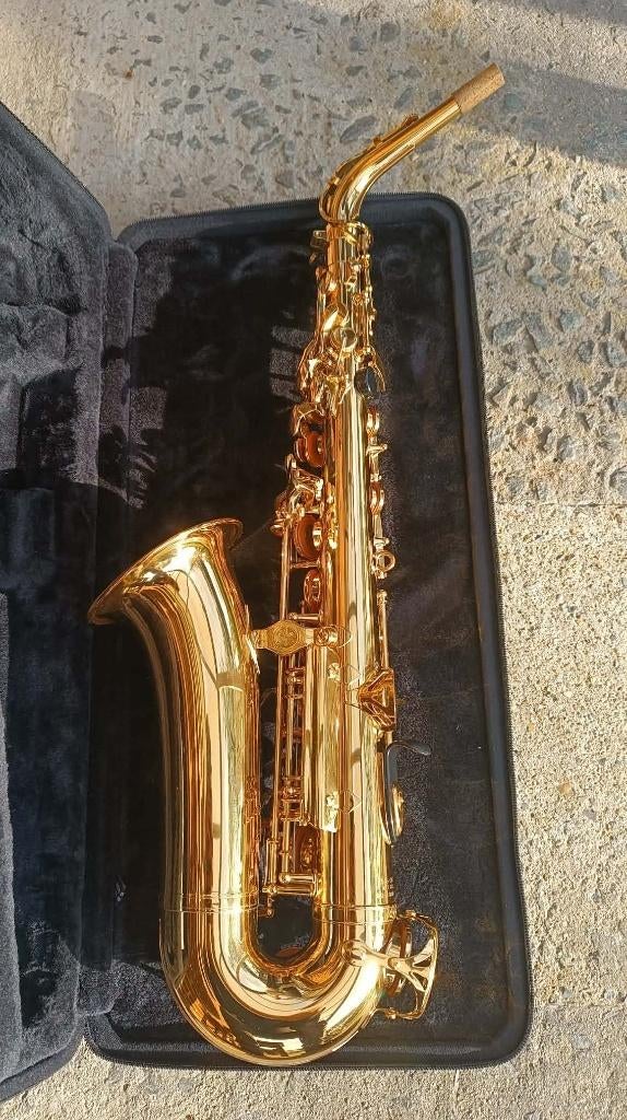 Yamaha YAS280 Alto Saxophone Gold, Ophalen, Zo goed als nieuw, Alt, Met koffer