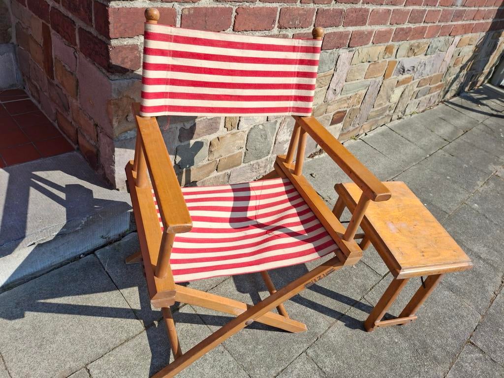 Vintage plooistoel en tafeltje, Ophalen of Verzenden