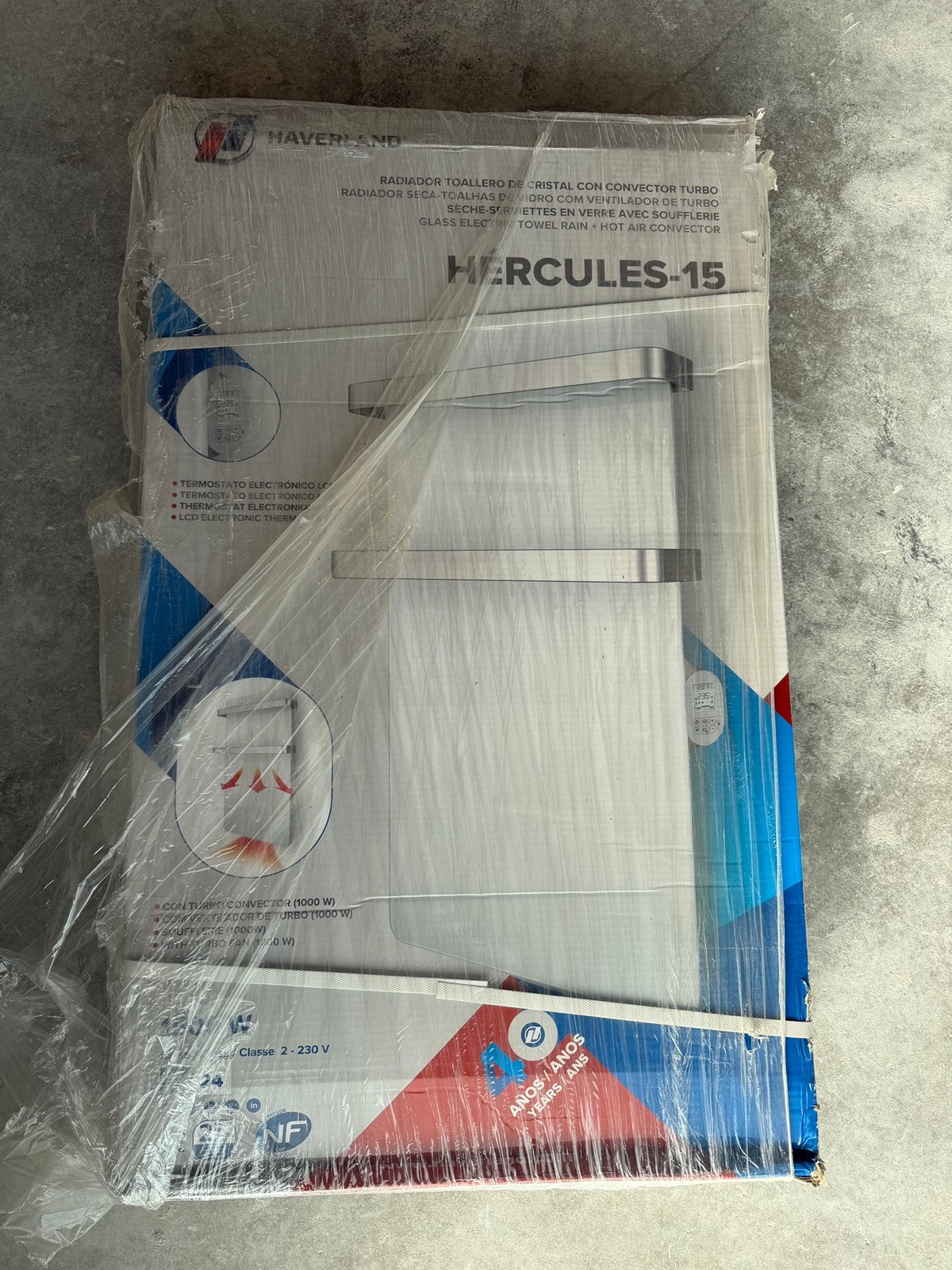 Radiateur électrique neuf 1500w porte serviettes, Enlèvement, Comme neuf, Radiateur