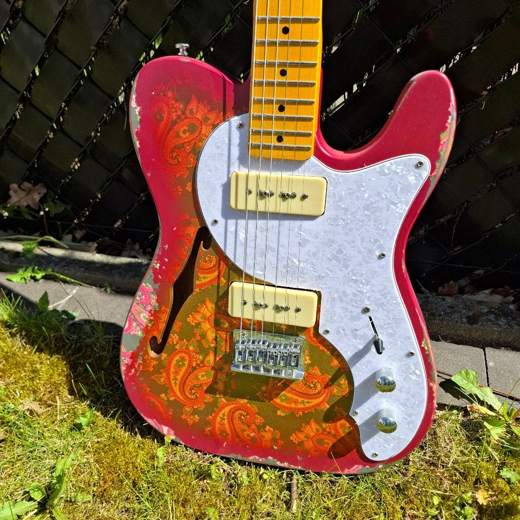 Telecaster Thinline Pink Paisley, Muziek en Instrumenten, Ophalen, Gebruikt, Solid body, Overige merken