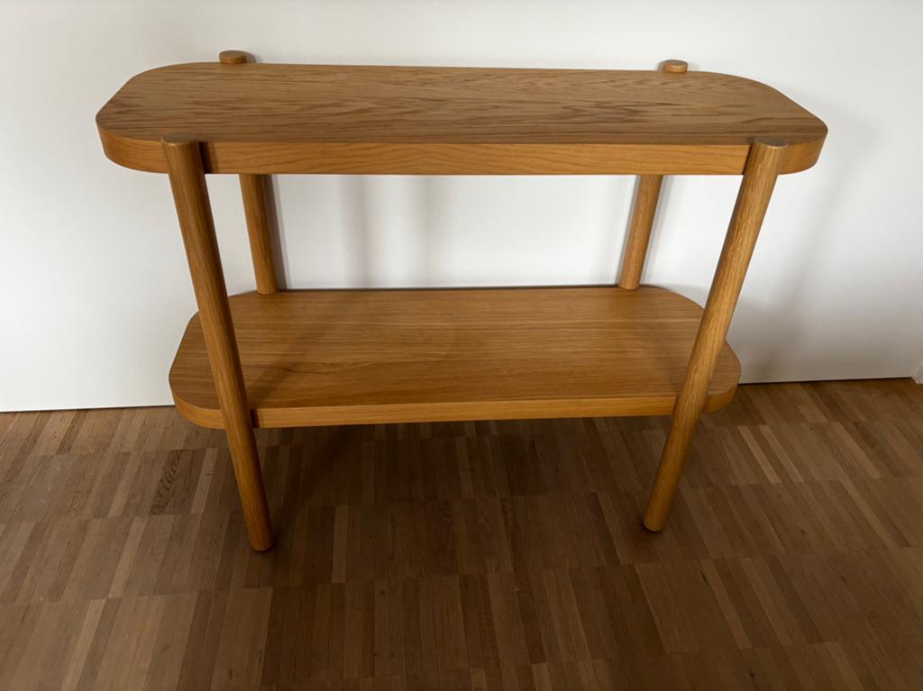 LISTERBY Sidetable, oak veneer, 92x38x71 cm, Ophalen, Zo goed als nieuw