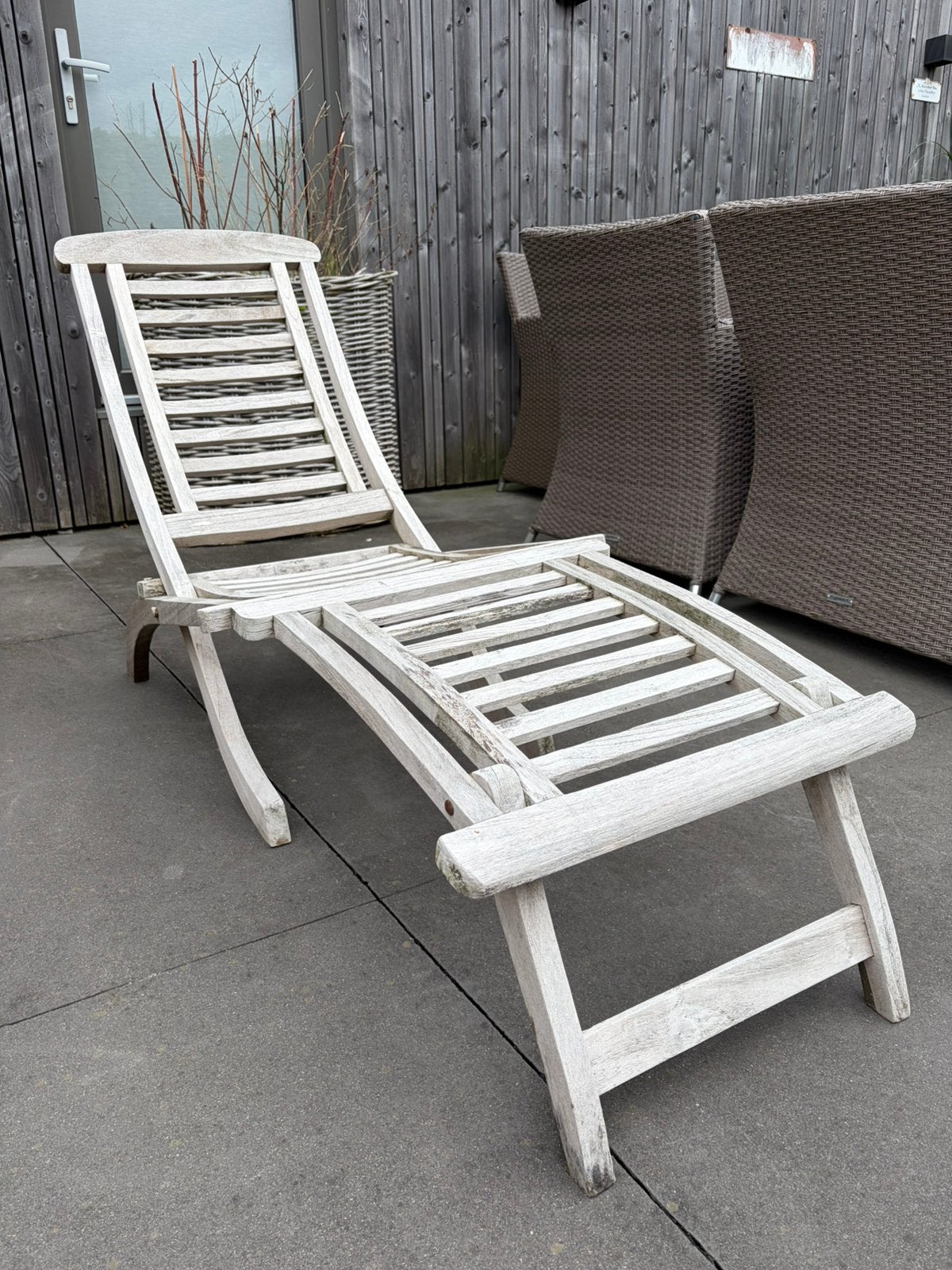 Teak deckchair in zeer goede staat, Ophalen, Zo goed als nieuw