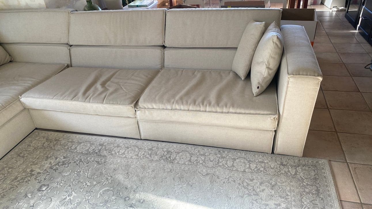 Sofa lounge driedelig, Ophalen, Gebruikt, Stof