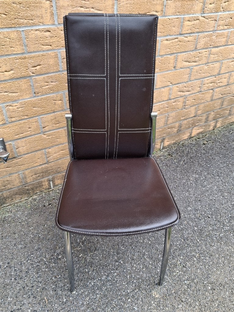 CHAISE 6 POUR SALLE A MANGER, Brun, Enlèvement, Utilisé, Autres matériaux