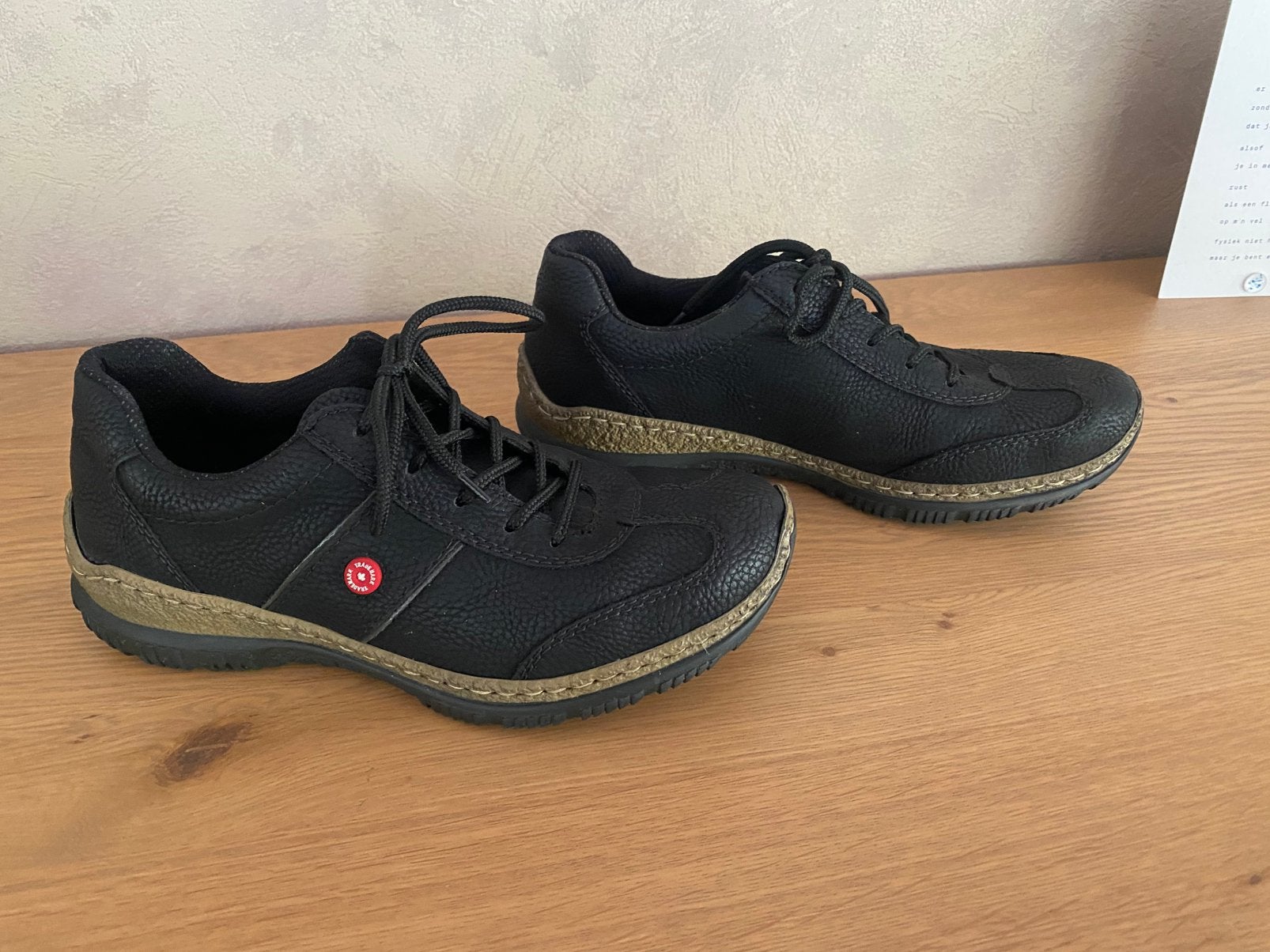 Zwarte baskettets Rieker maat 38, Zwart, Ophalen of Verzenden, Zo goed als nieuw, Sneakers