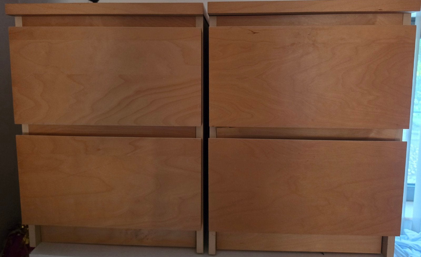 2 nachtkastjes Malm Ikea, Huis en Inrichting, Ophalen, Gebruikt