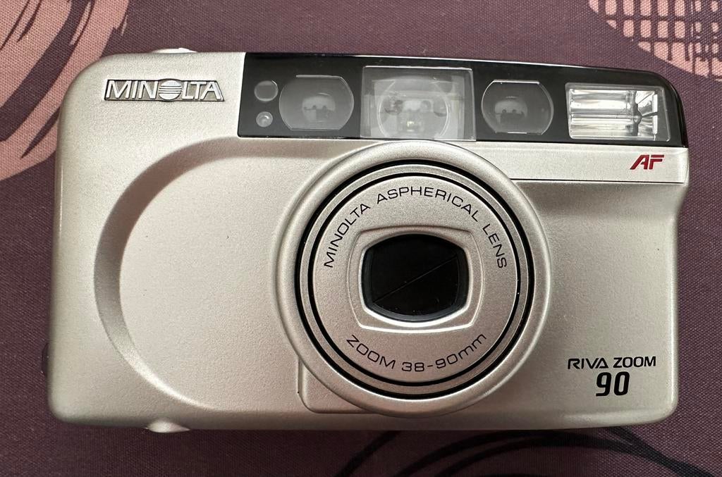 Vintage fototoestel Minolta Riva Zoom 90, Enlèvement ou Envoi, Comme neuf, Minolta