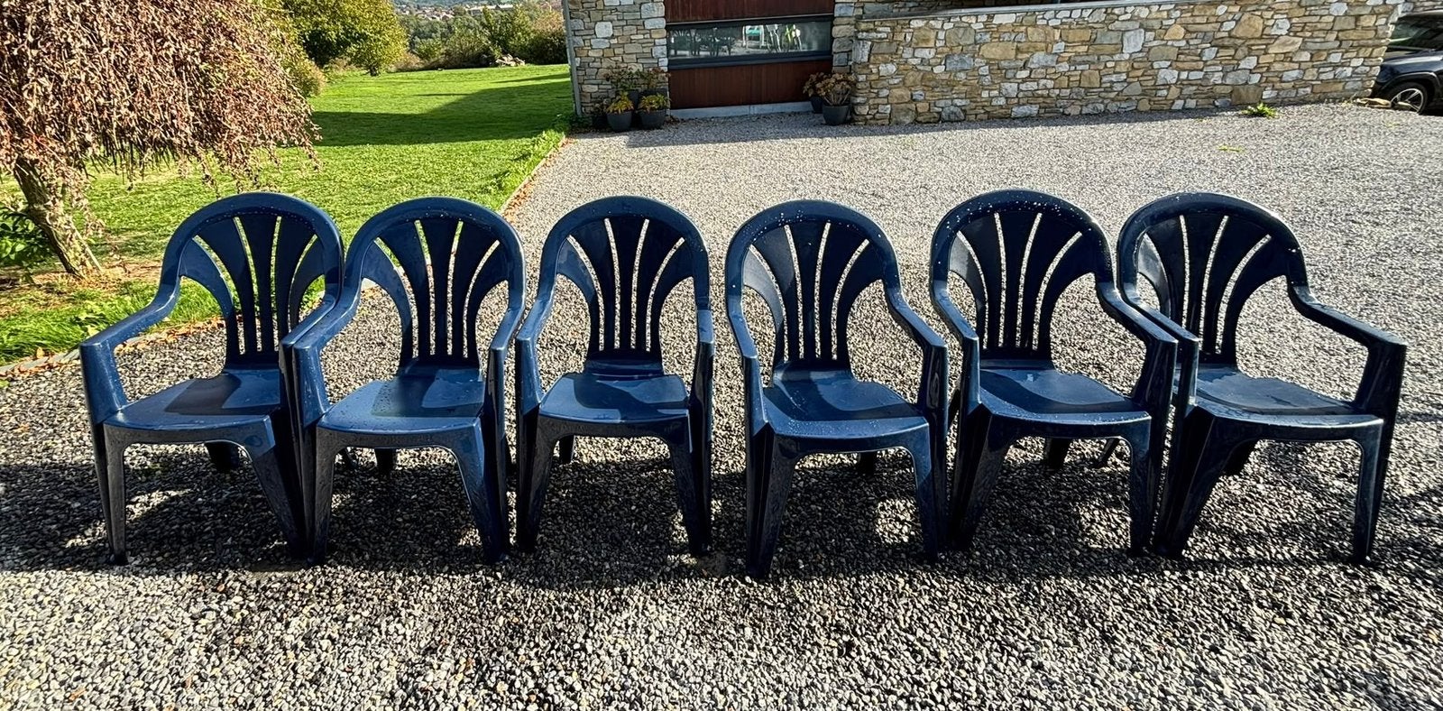 6 chaises jardin utilisees, Tuin en Terras, Ophalen, Gebruikt