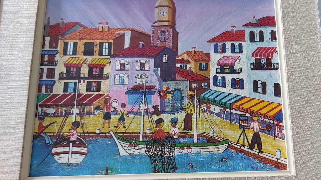 tableau sur toile de l'artiste colette cédelle, Enlèvement, Signé, Peinture acrylique, Toile