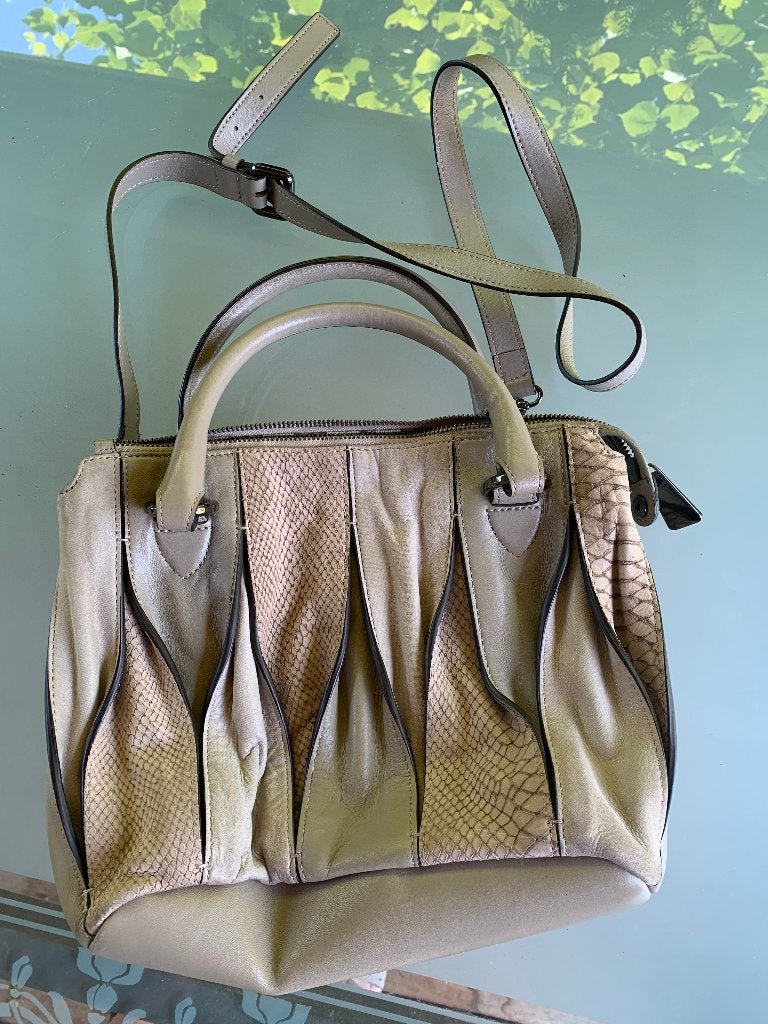 Handtas leder, Ophalen, Zo goed als nieuw, Overige kleuren, Handtas