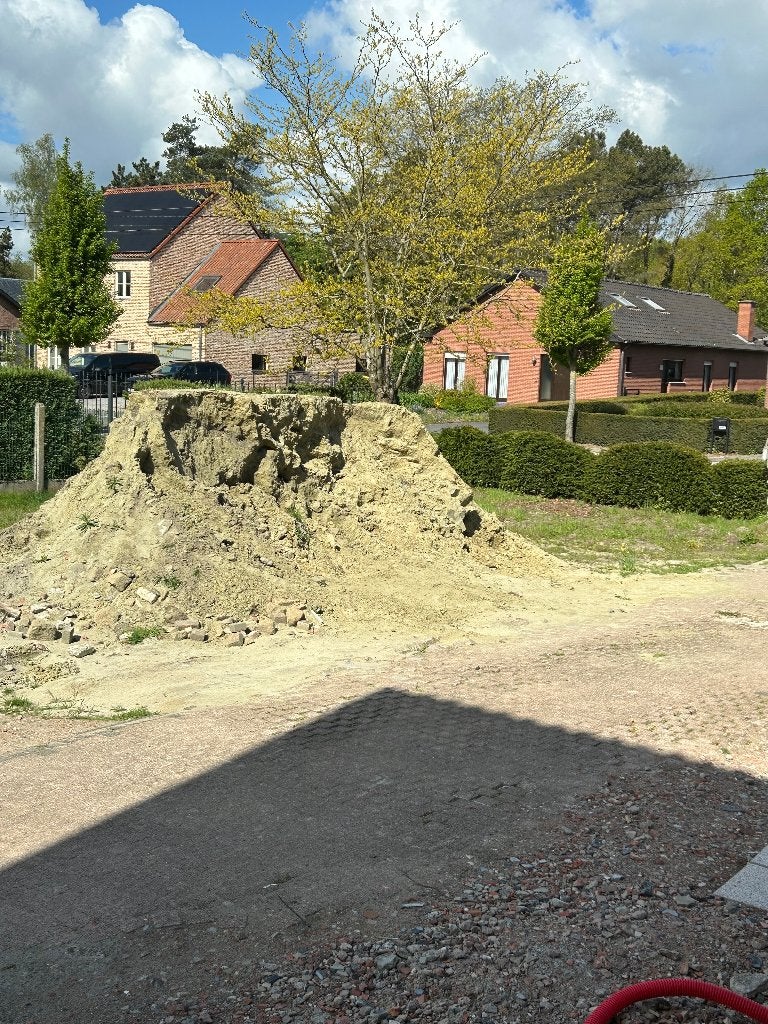 Gratis aanvulgrond/geel zand, Tuin en Terras, Zand, Ophalen, Gebruikt