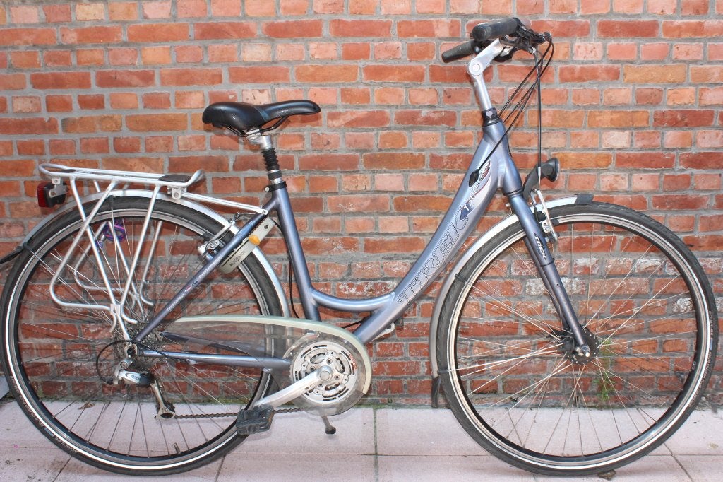 Mooie Alu Trek Damesfiets 28inch-50cm 3x7 versn., Fietsen en Brommers, Ophalen, Gebruikt, Velgrem, Versnellingen