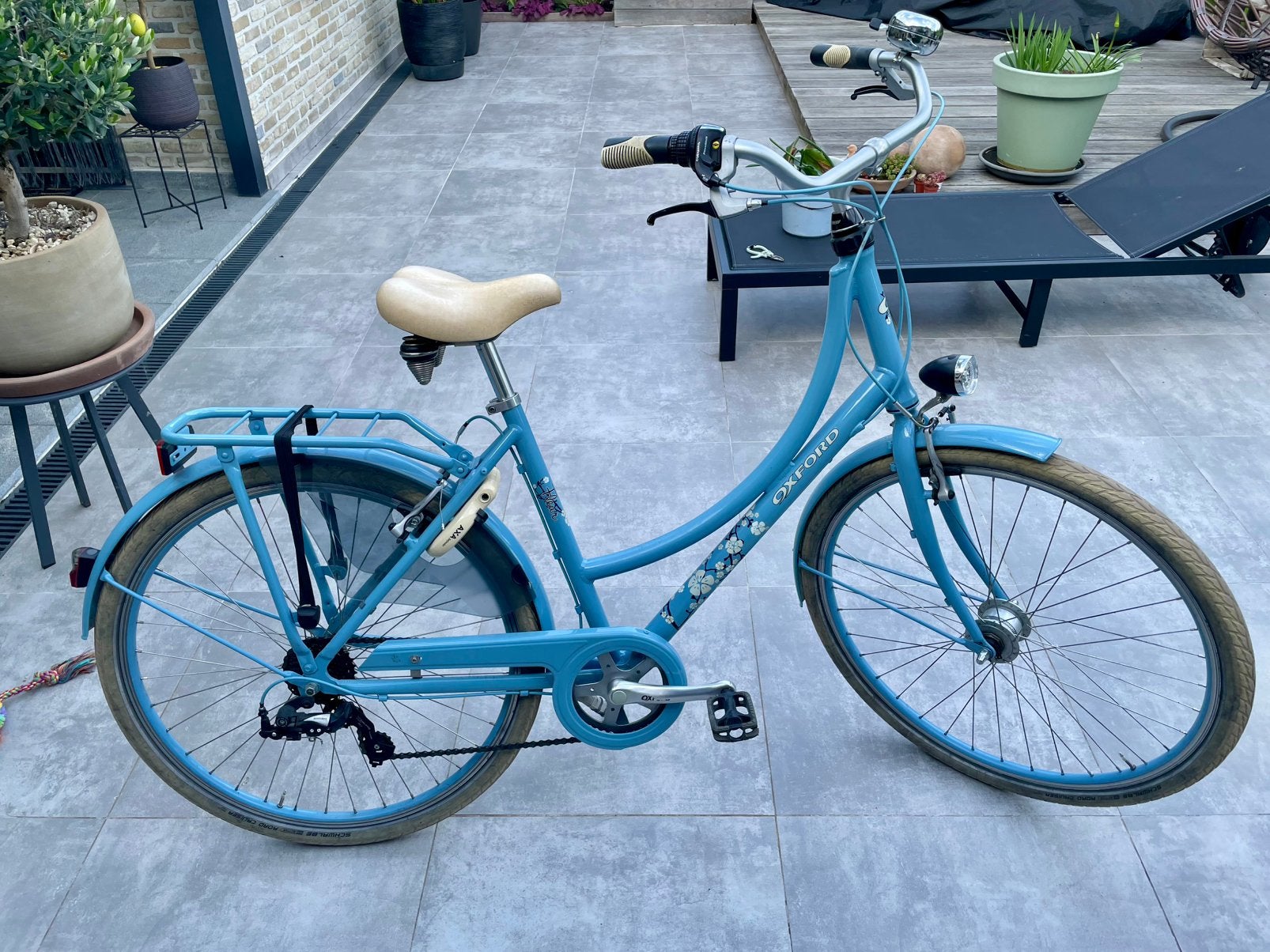 Oxford retro damesfiets, Fietsen en Brommers, 53 tot 56 cm, Velgrem, Versnellingen, Zo goed als nieuw