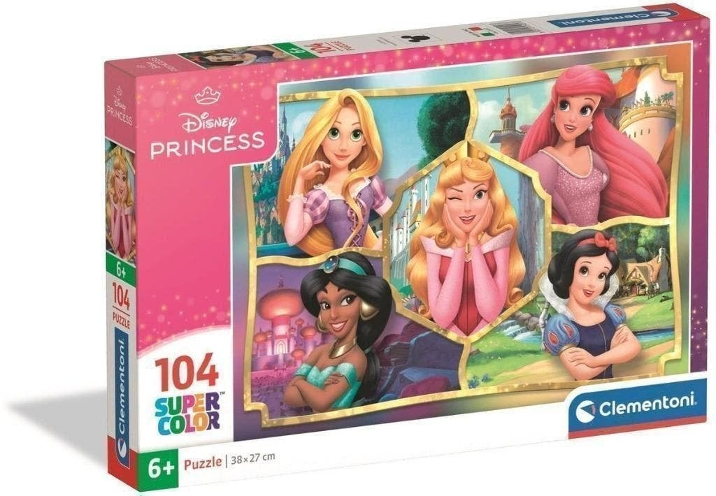 Disney Princess Puzzel - 104 stukjes - Clementoni Legpuzzel, Enlèvement ou Envoi, Plus de 50 pièces, Neuf, 6 ans ou plus