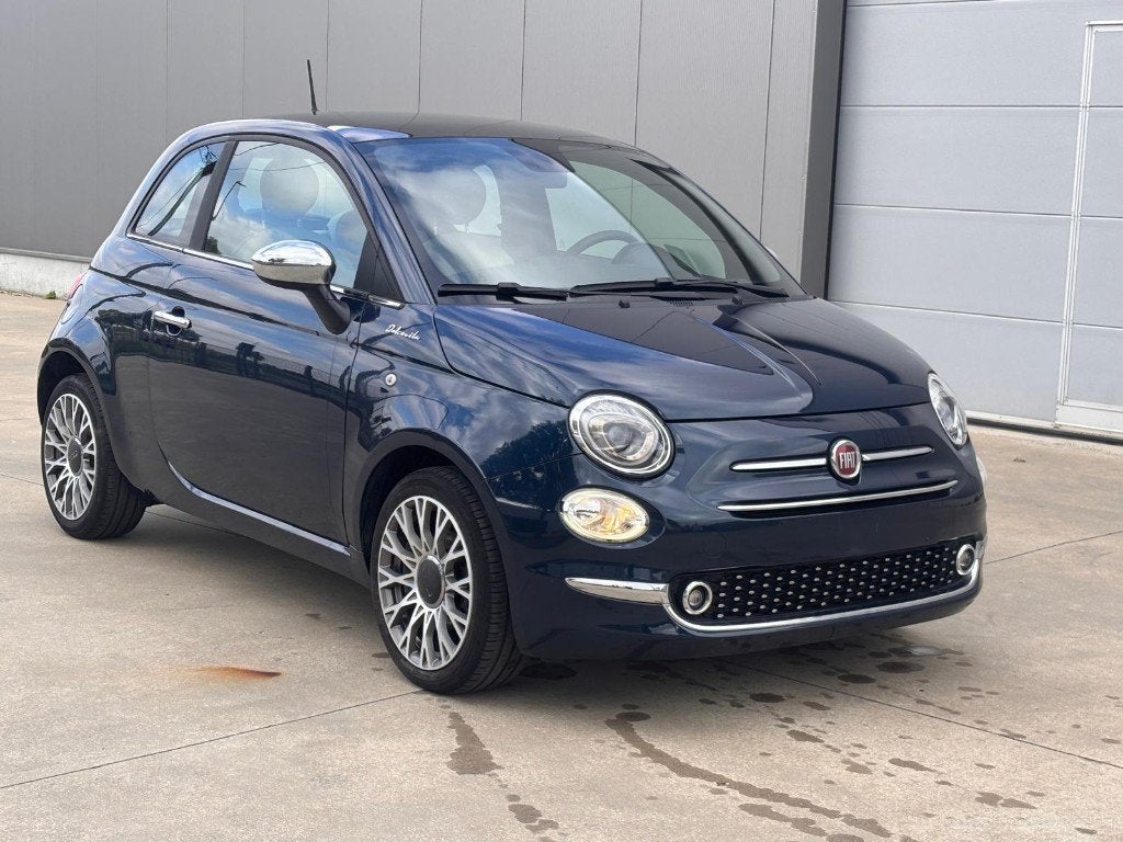 Fiat 500 dolcevita mildhybrid met pano en navigatie, Stof, Beige, Blauw, Bedrijf