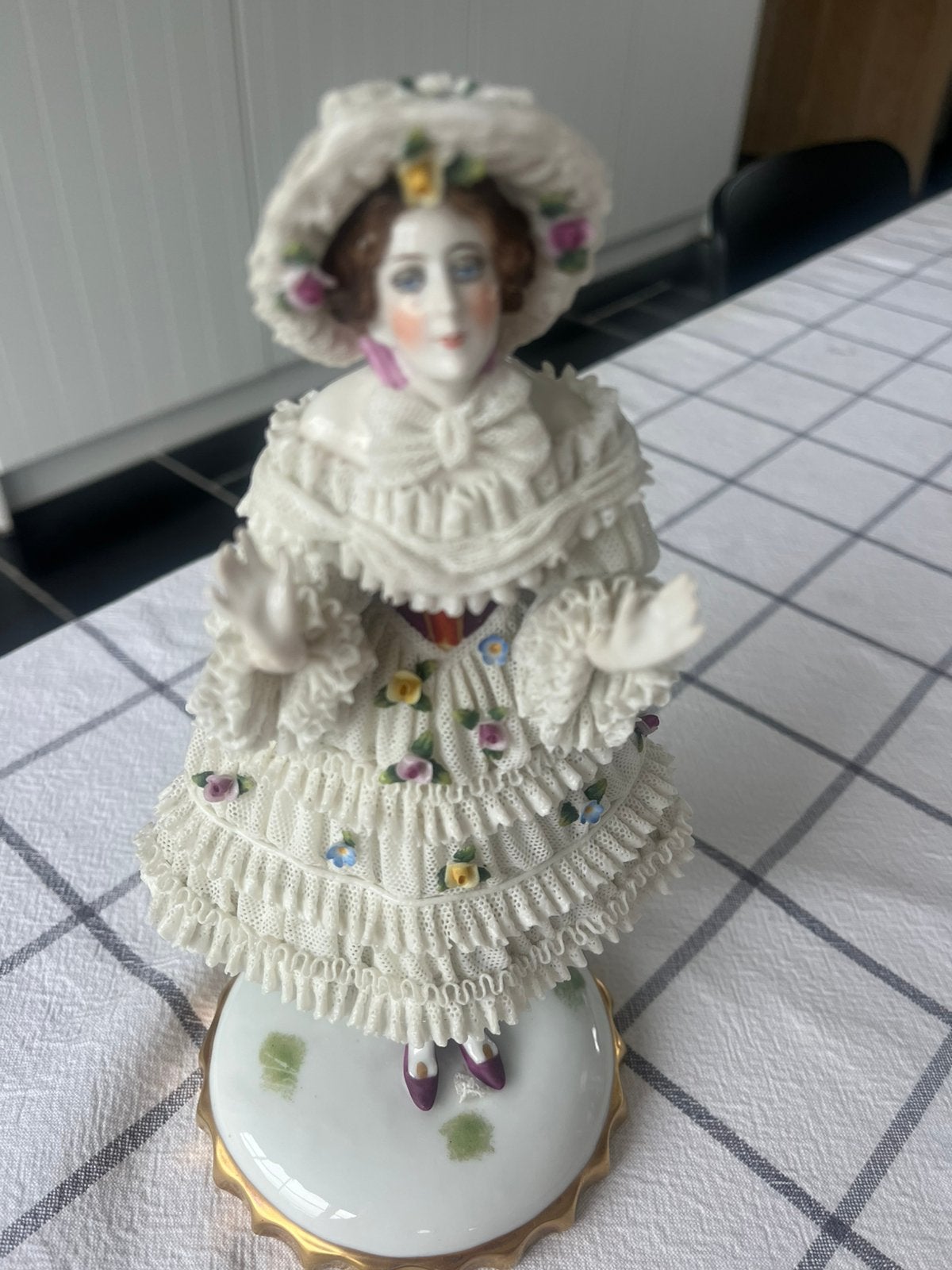Gemerkt antieke beeld rococo barok vrouwen capodimonte, Enlèvement