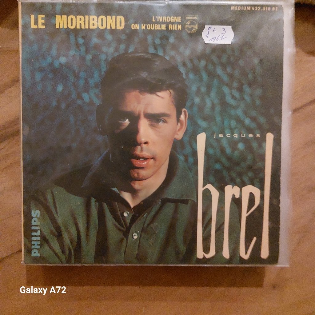 jacques brel le moribond ep, Cd's en Dvd's, Gebruikt, 7 inch, Ophalen of Verzenden, EP
