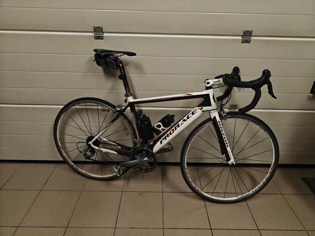 Prorace carbon koersfiets, Ophalen