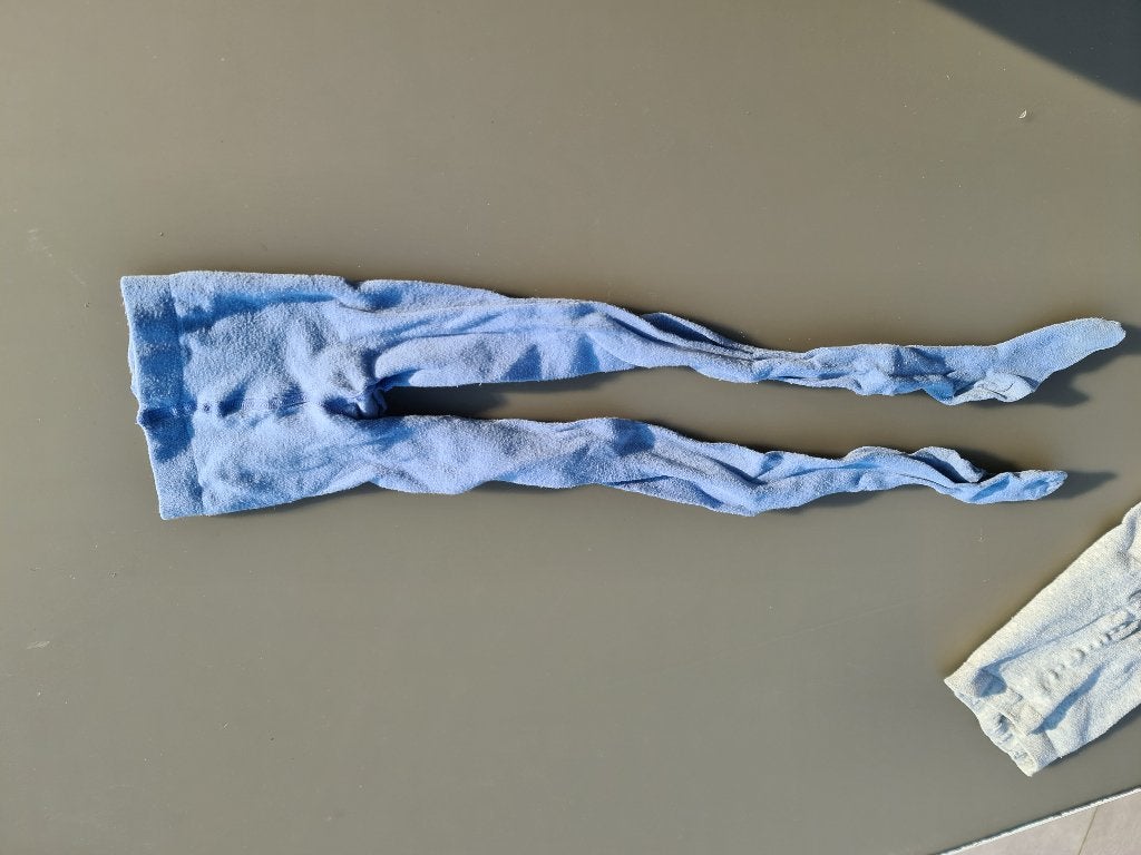 blauwe kousenbroek 134, Kinderen en Baby's, Kinderkleding | Maat 134, Ophalen, Zo goed als nieuw