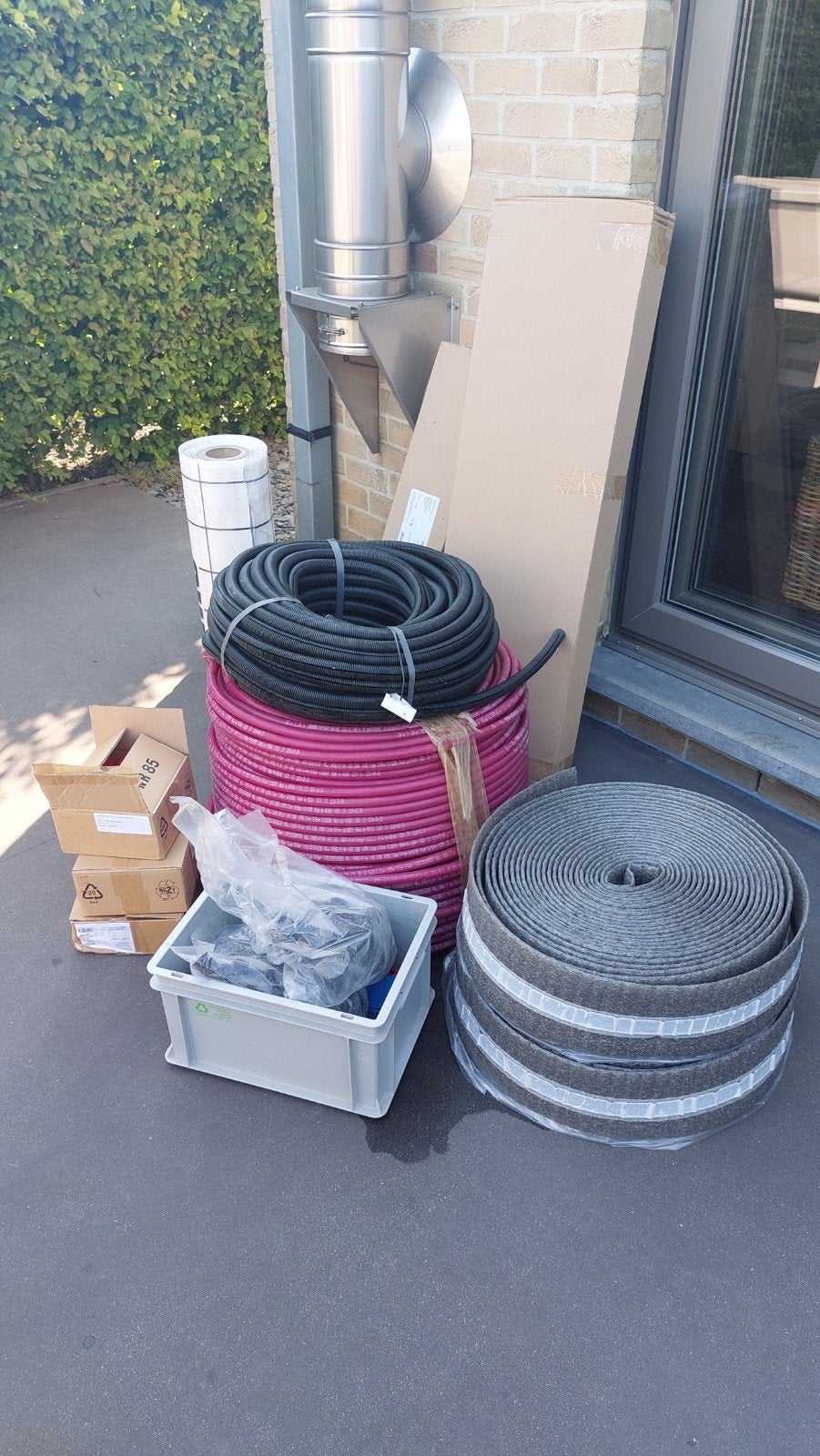 Rehau set vloerverwarming, Ophalen