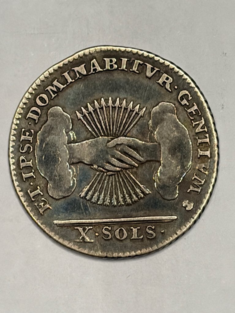 Munt zilver X sols Brabantse Omwenteling 1790 Brussel !!, Zilver, Ophalen of Verzenden, Losse munt, Zilver