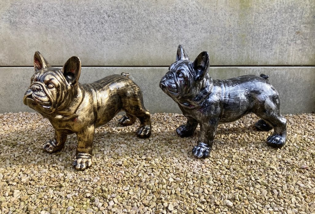 Tuinbeeld Franse Bulldog / weg = weg, Tuin en Terras, Ophalen, Nieuw, Overige materialen, Dierenbeeld