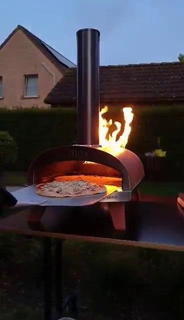 Ziipa Piana pizzaoven op pellets – draaibare steen, Tuin en Terras, Pizzaovens, Ophalen of Verzenden, Gebruikt, Ziipa