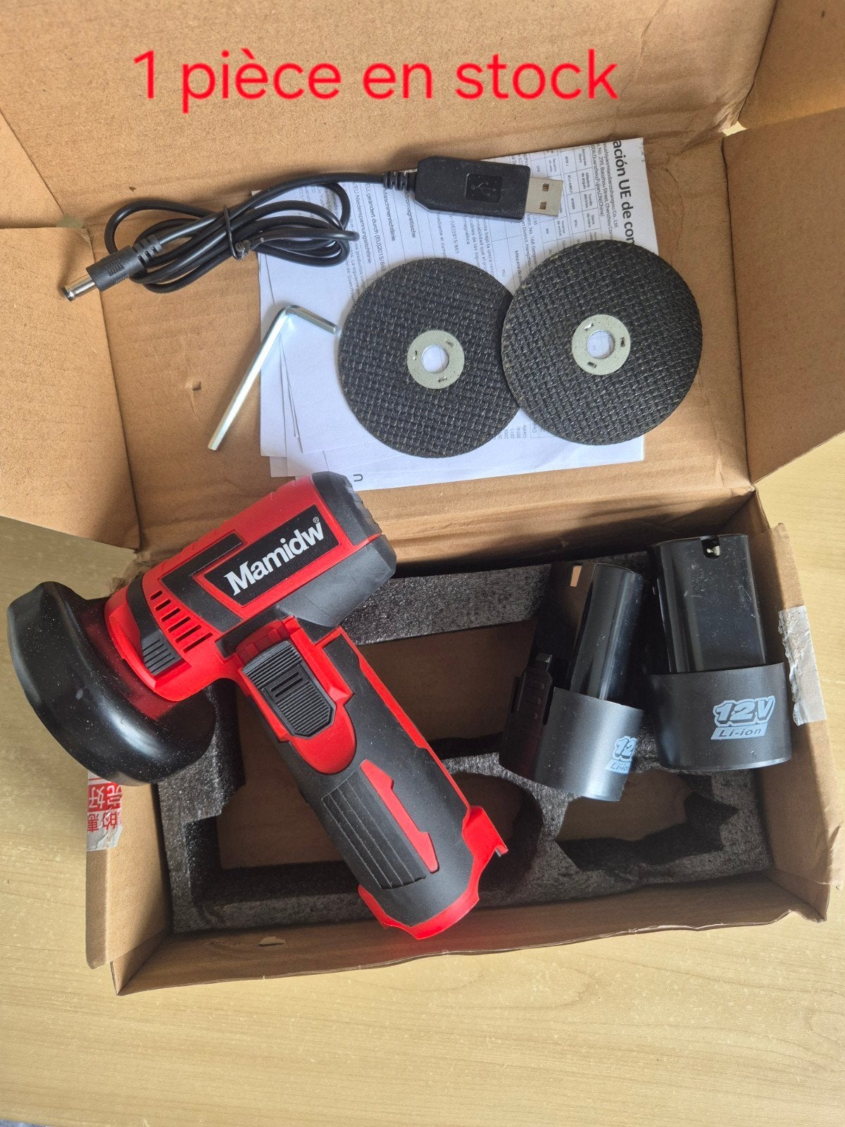 Haakse slijper - twee batterijen, Ophalen of Verzenden, Nieuw, Haakse handslijpmachine