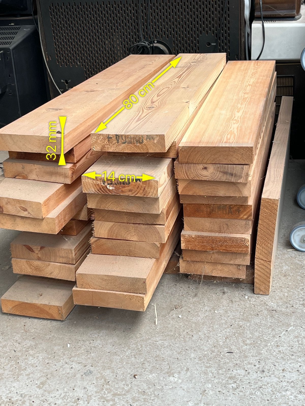 lot de planches de pin de 32 mm d'épaisseur, Enlèvement, Comme neuf, Planches
