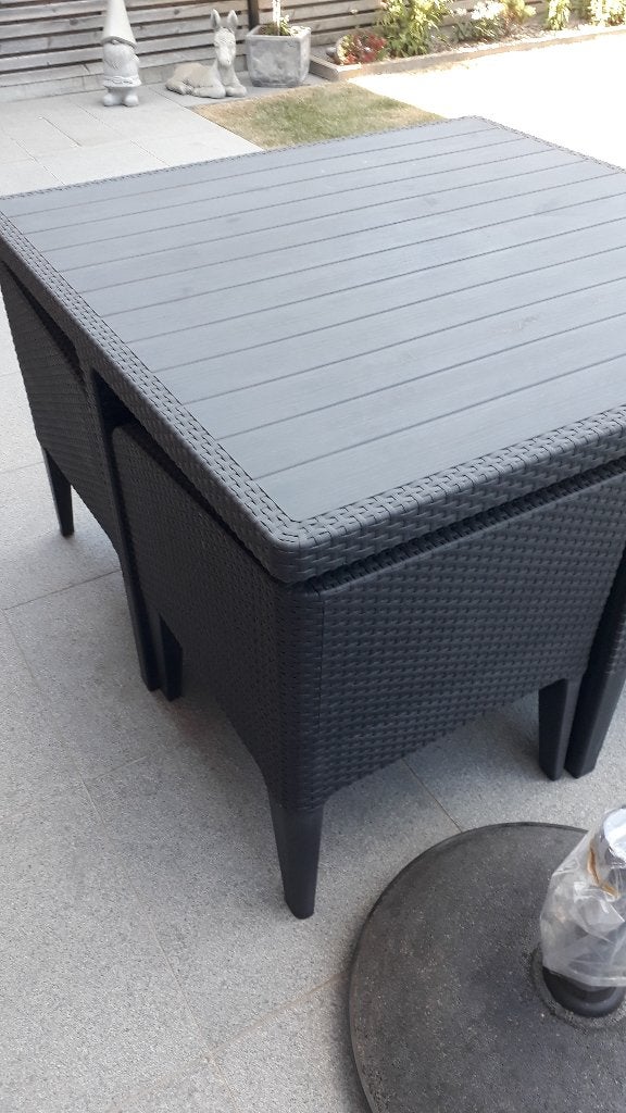 tuinset, Tuin en Terras, Tuinsets en Loungesets, Zo goed als nieuw, Tuinset, Kunststof, 4 zitplaatsen, Bank, Ophalen