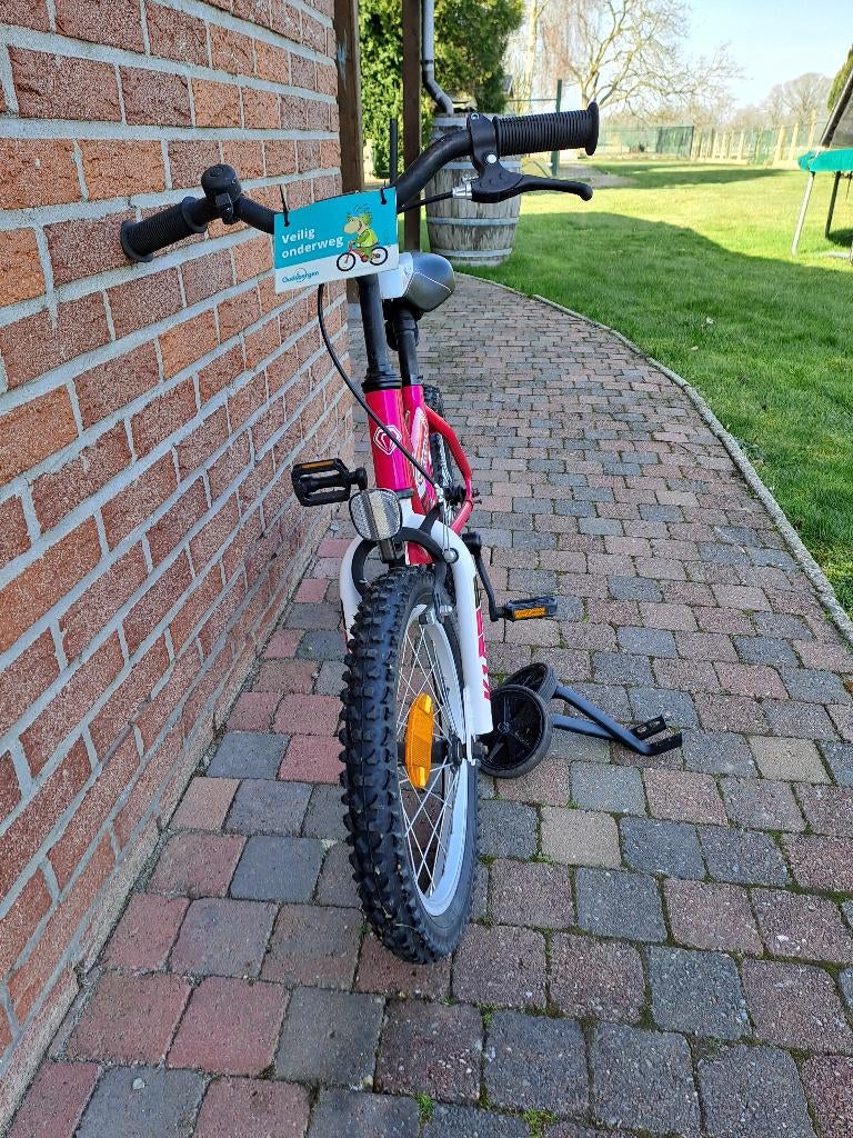 Kinderfiets met zijwieltjes, Fietsen en Brommers, Ophalen, Terugtraprem, Zijwieltjes, Minder dan 16 inch